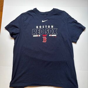 Boston Red Sox Nike T-Shirt XL | MLB Graphic Tee | Navy Blue Baseball Shirt
